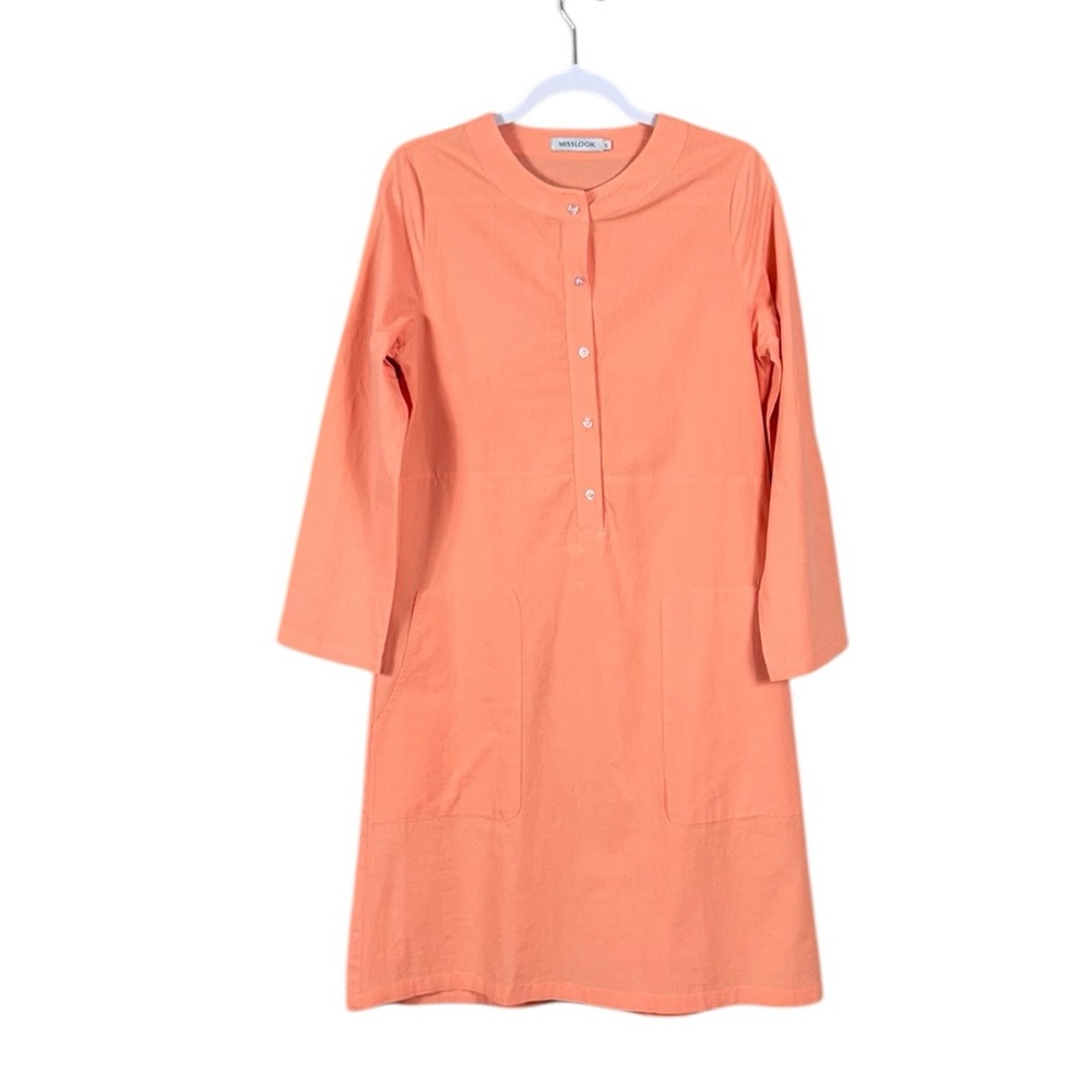 Womens Coastal Midi Dress Size Small Sunset Coral Beachy Coastal